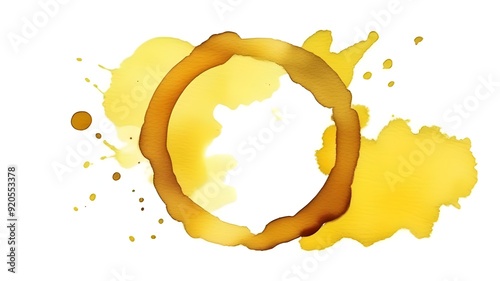 Yellow watercolor ring