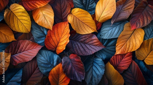 Wallpaper Mural Colorful autumn leaves spread across a forest floor in a vibrant display of nature's beauty Torontodigital.ca