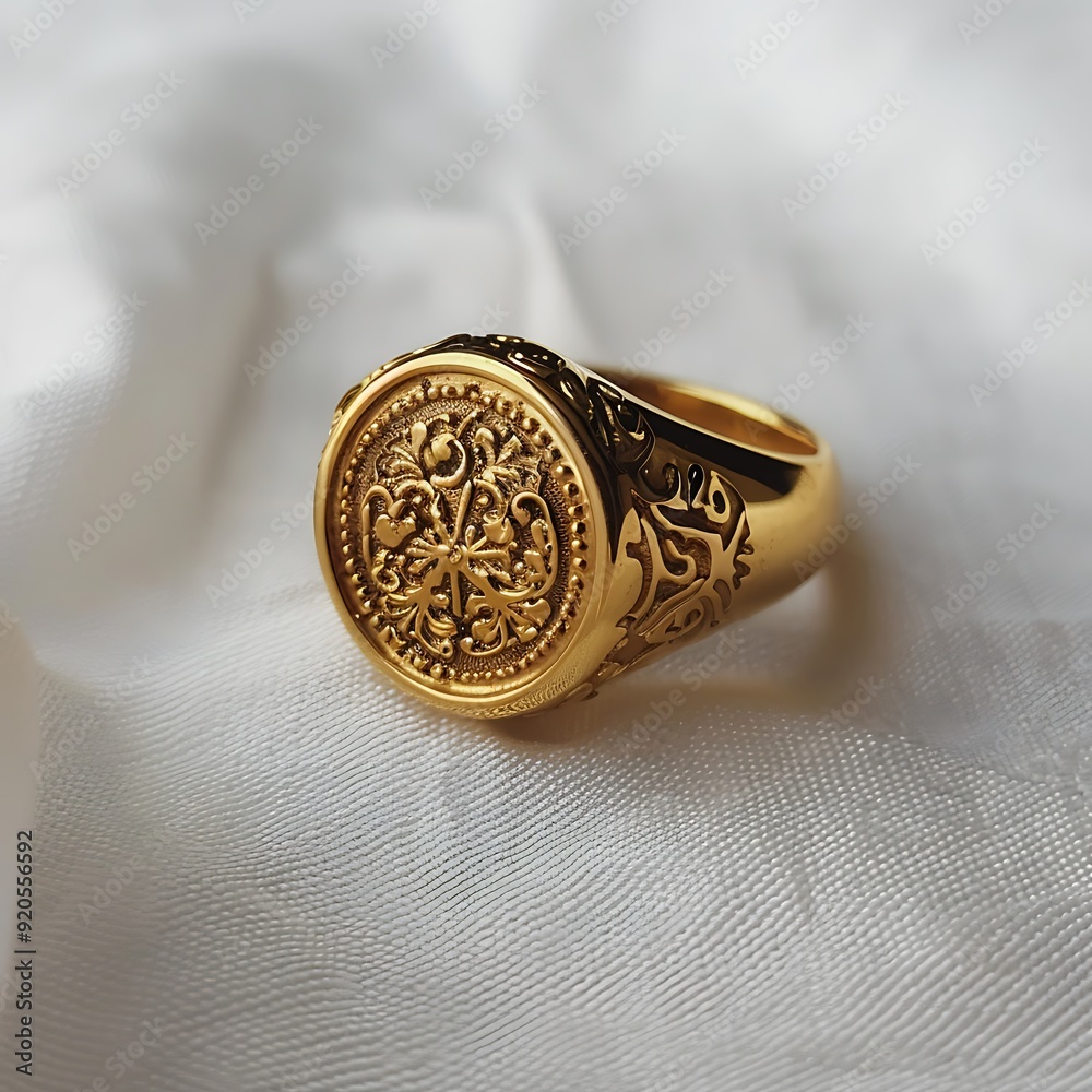 Signet ring isolated on white background. Signet ring isolated on white background.