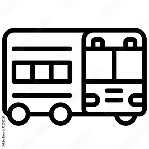 bus or autobus outline icon