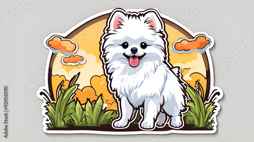 sticker puppy happy