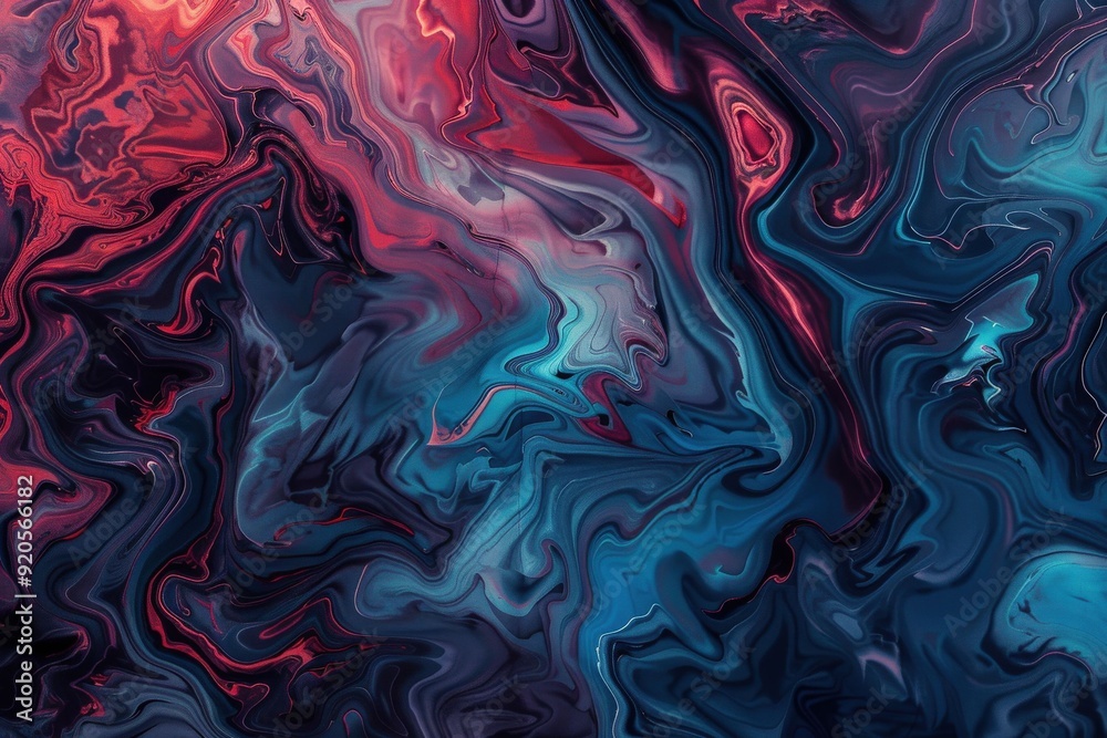 Obraz premium Deep Blue Gradient Background - Serene and Soothing Oceanic Hue for Your Design Needs. Beautiful simple AI generated image in 4K, unique.