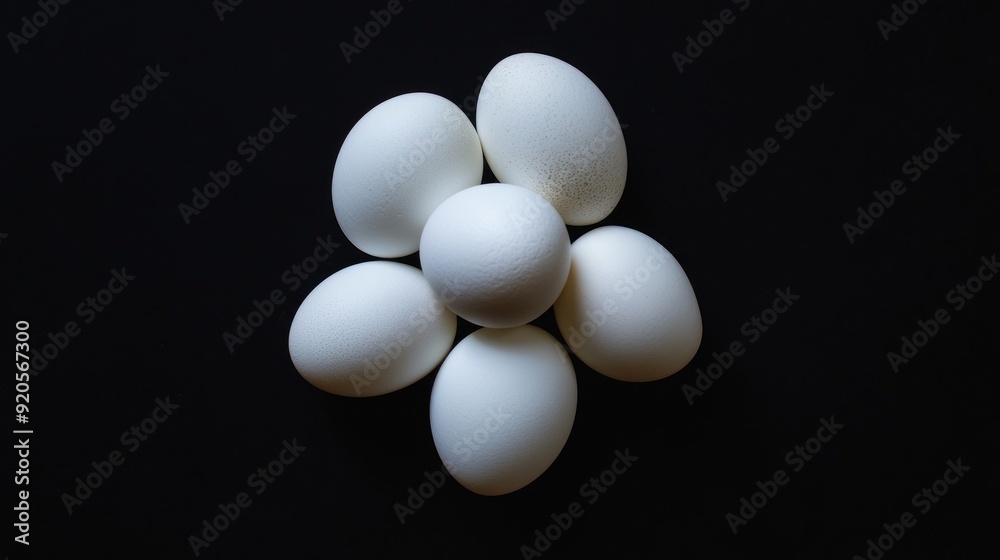 White Eggs in a Star Shape White Eggs in a Star Shape