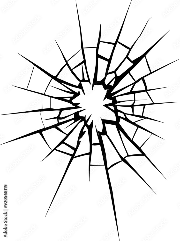 Obraz premium broken glass shattered vector illustration