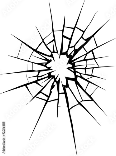 broken glass shattered vector illustration