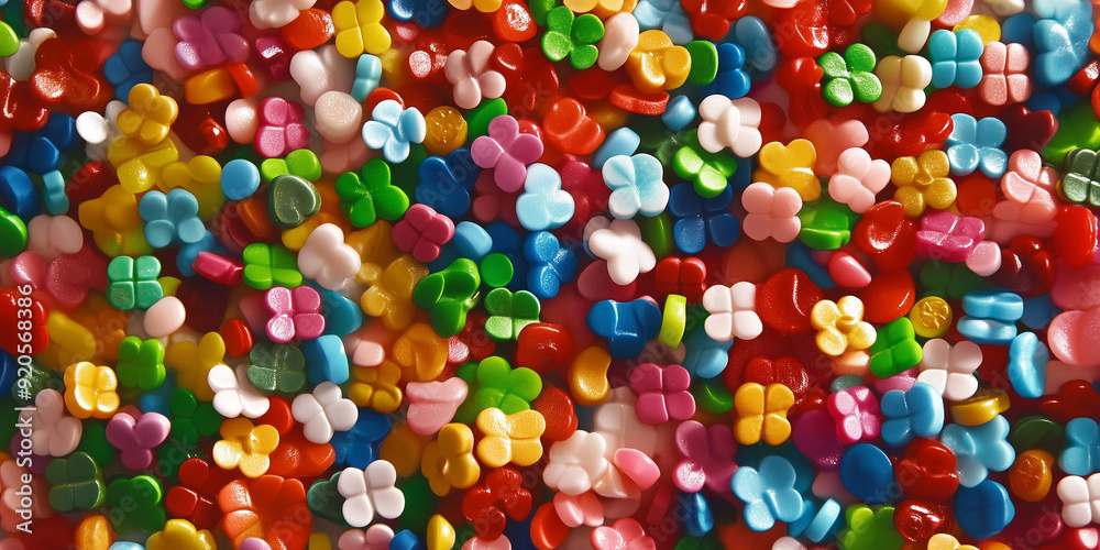 A close-up of tiny, colorful, flower-shaped candies in various vibrant hues, representing sweetness, joy, and a visually delightful, whimsical aesthetic. A close-up of tiny, colorful, flower-shaped candies in various vibrant hues, representing sweetness, joy, and a visually delightful, whimsical aesthetic.