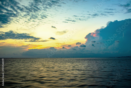 sunset over the marmara sea photo