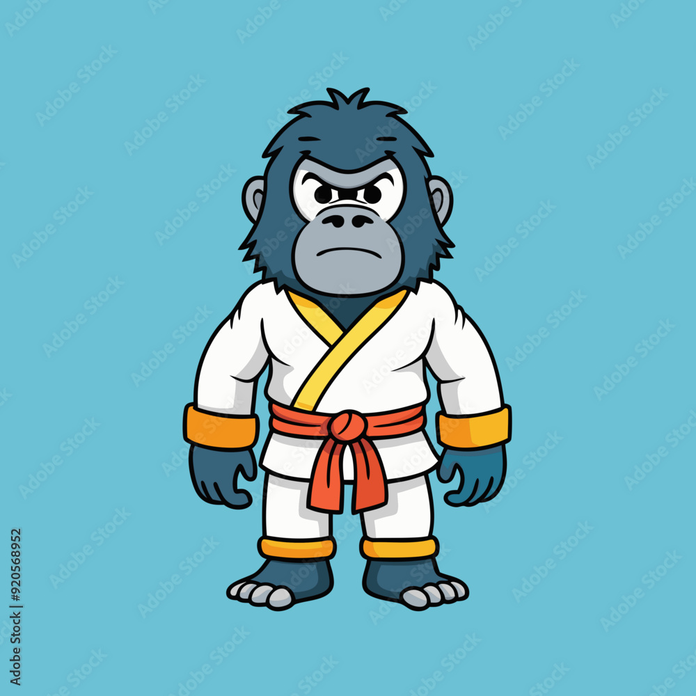 Obraz premium karate gorilla in kimono