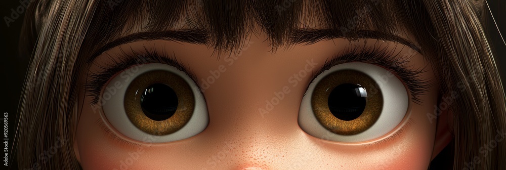 Characteristics: An amusing human female cartoon with large eyes and an ...