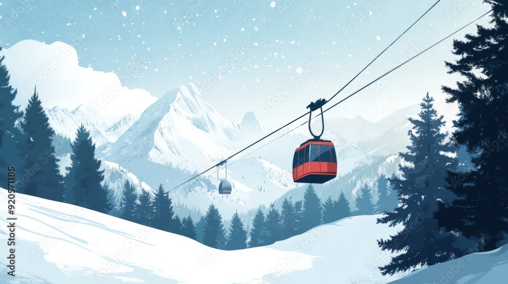 Lift at a ski slope Lift at a ski slope