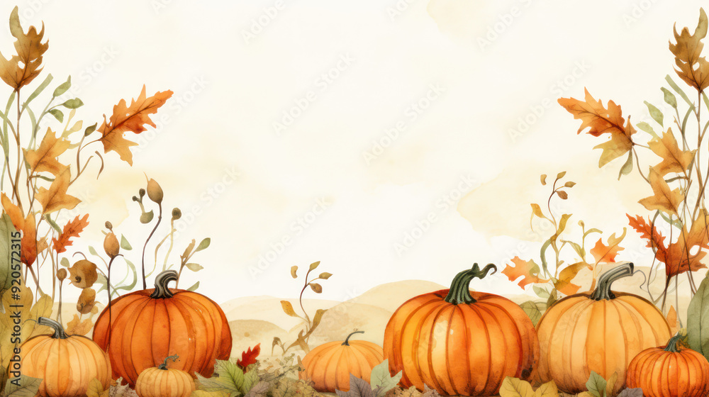 Pumpkin frame background with empty space. Beautiful composition on the theme of autumn. Saturated colors of the autumn. Pumpkin frame background with empty space. Beautiful composition on the theme of autumn. Saturated colors of the autumn.