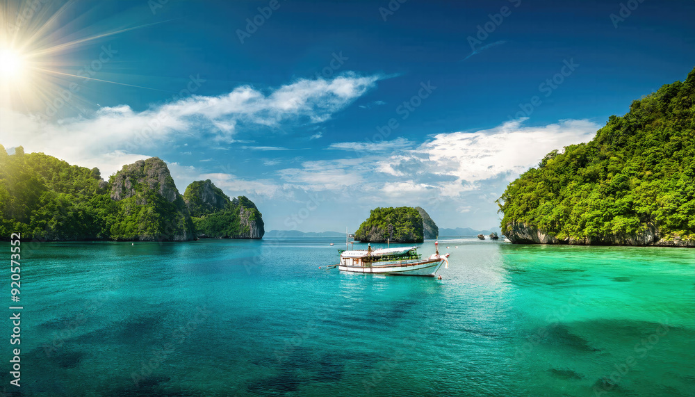 Obraz premium tropical green island in the sea