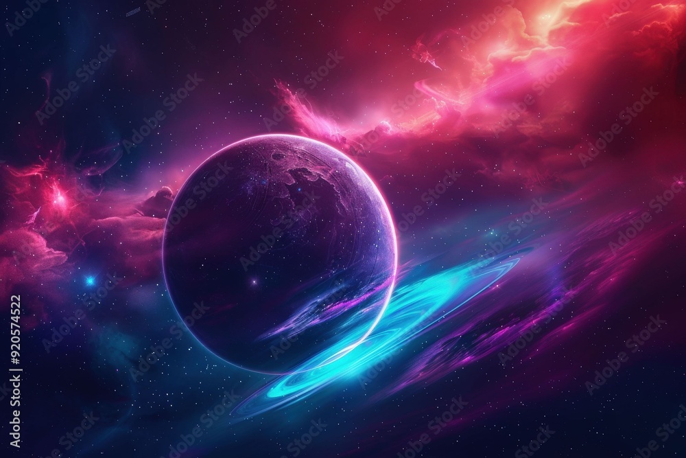 Obraz premium Large, bright orange sun against textured, warm-toned sky. Vertical image.. Beautiful simple AI generated image in 4K, unique.