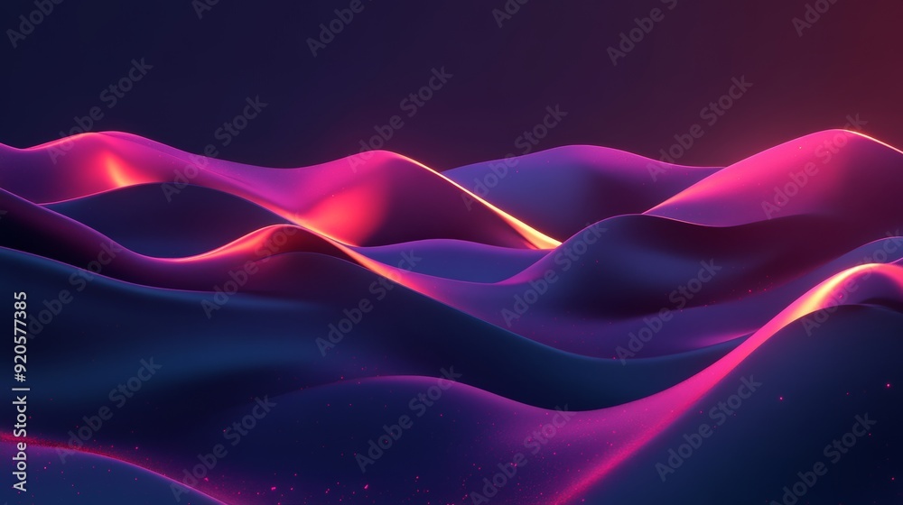 In this 3D render, the background has an abstract pink blue neon color with a glowing curvy line, and a dark wall is illuminated with led lamps. The wallpaper is minimal in style. In this 3D render, the background has an abstract pink blue neon color with a glowing curvy line, and a dark wall is illuminated with led lamps. The wallpaper is minimal in style.