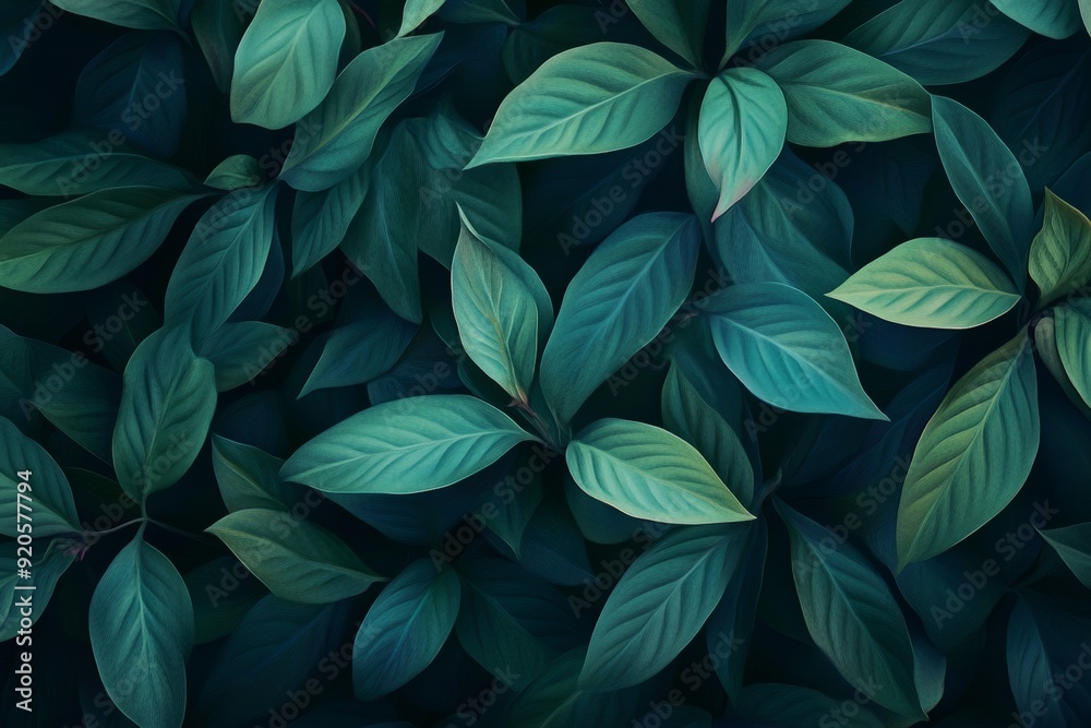 The background is a nature background with tropical leaves and abstract green leaf textures The background is a nature background with tropical leaves and abstract green leaf textures