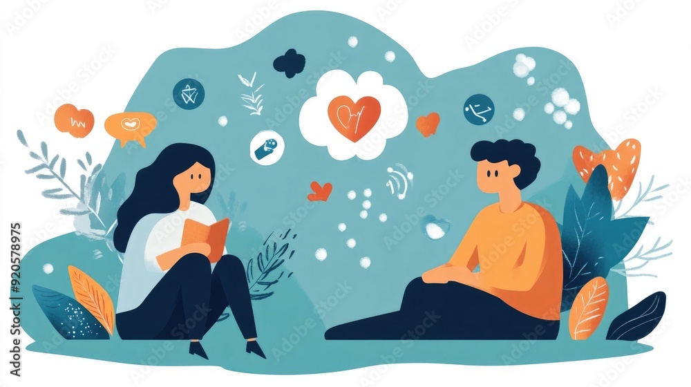 Rebuilding Mental Health A Flat Design Depicting the Journey of Emotional Wellness and Personal Growth after Struggle Showcasing Concepts of Therapy Counseling Self Care Rebuilding Mental Health A Flat Design Depicting the Journey of Emotional Wellness and Personal Growth after Struggle Showcasing Concepts of Therapy Counseling Self Care