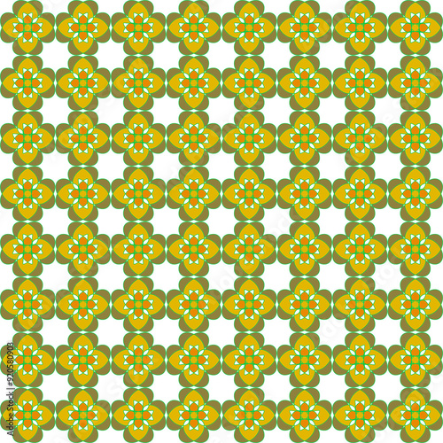 seamless pattern with yellow flowers