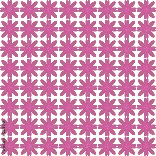 seamless pattern with pink flowers