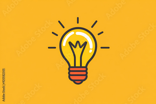 An icon of a light bulb symbolizing an idea, characterized by a simple and clean design.