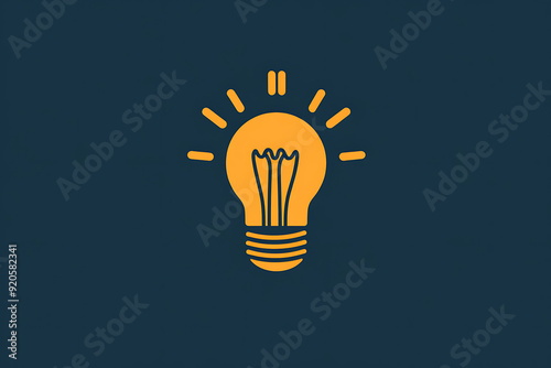 An icon of a light bulb symbolizing an idea, characterized by a simple and clean design.