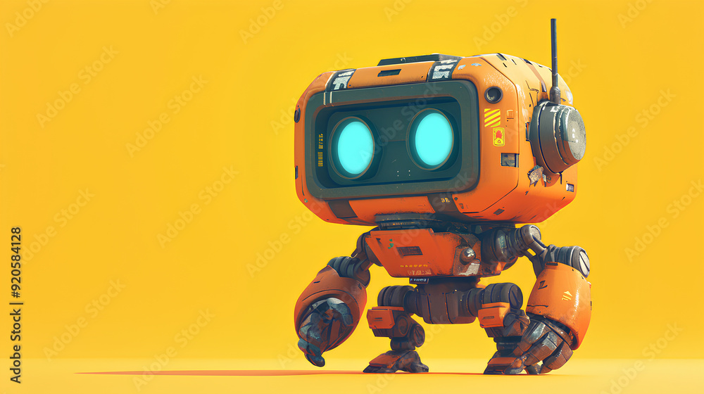 cute robot, Positive cute robot pointing at a space, Copy space, cute mini robot, friendly and cheerful robot, 3d rendering, Generative AI cute robot, Positive cute robot pointing at a space, Copy space, cute mini robot, friendly and cheerful robot, 3d rendering, Generative AI