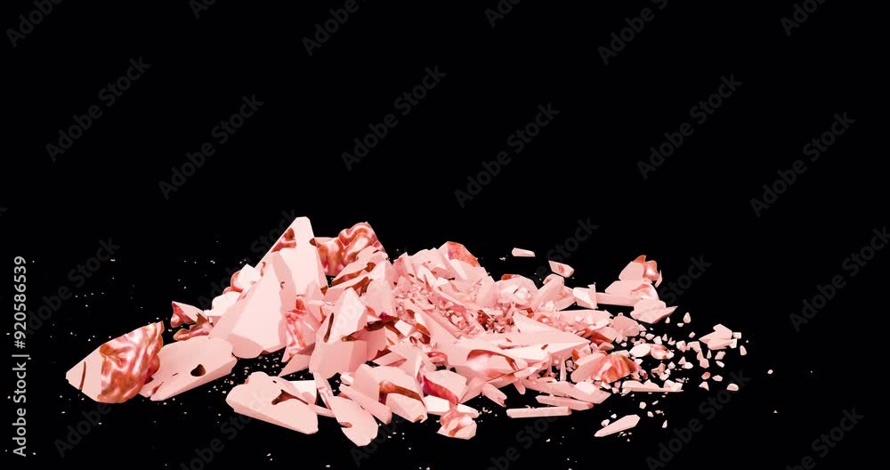 Brain falling down and breaking into pieces. Brain disease or ...