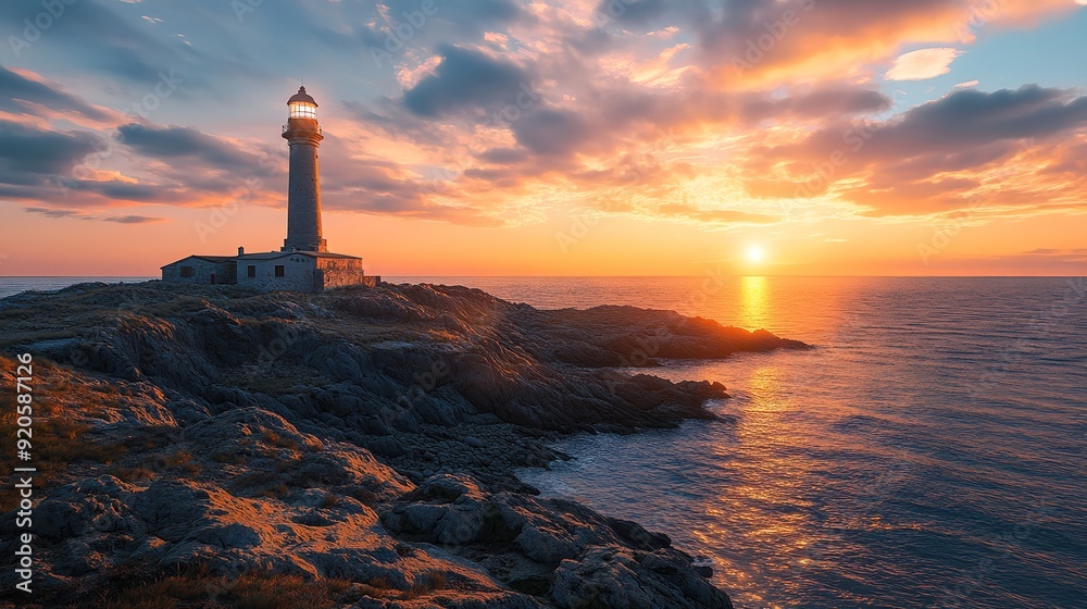 Coastal Lighthouse at Dawn Coastal Lighthouse at Dawn