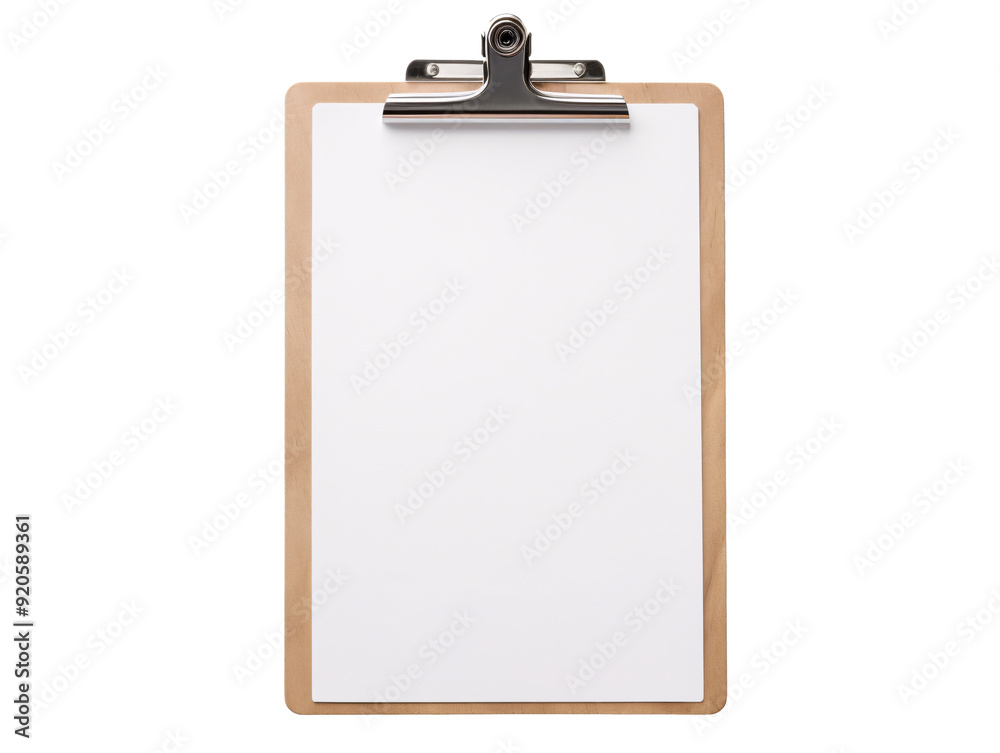 a clipboard with a white paper on it a clipboard with a white paper on it