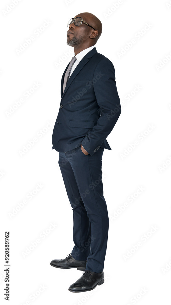 Businessman png clipart, full body portrait, transparent background Businessman png clipart, full body portrait, transparent background