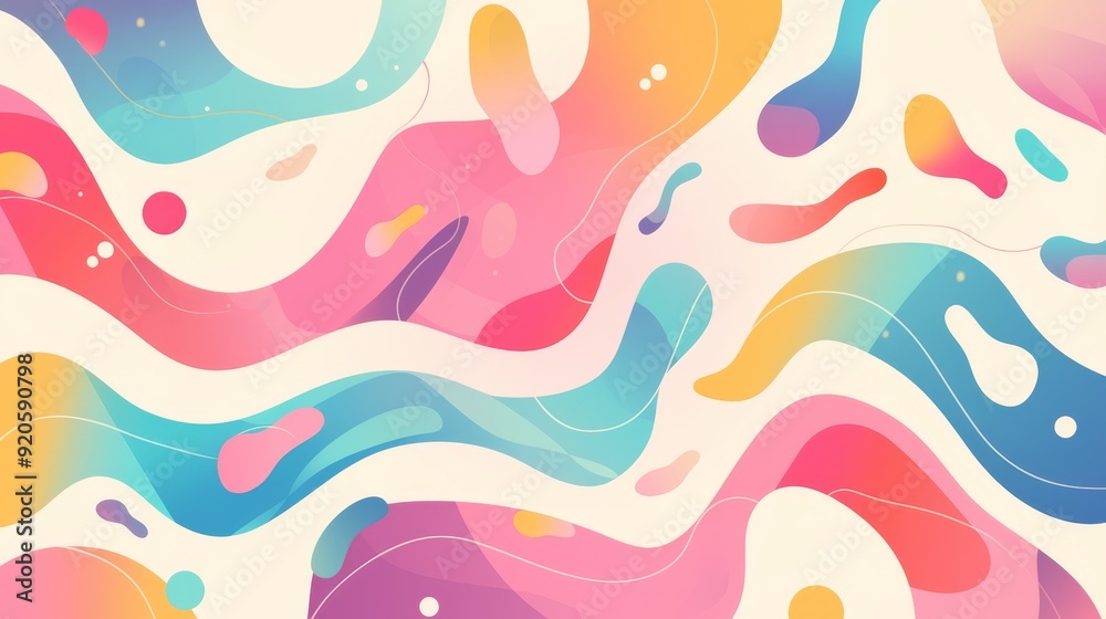 A soft pastel abstract background with wavy lines and an organic pattern in flat design style.. A soft pastel abstract background with wavy lines and an organic pattern in flat design style..
