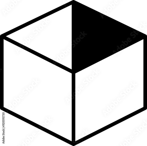 Delivery packaging vector icon. Cargo cardboard box icons. Carton package sign from line geometric shapes.