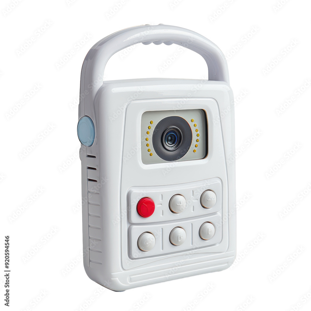 Baby monitor isolated white background, without shadow, single object, detailed, PNG dicut style.