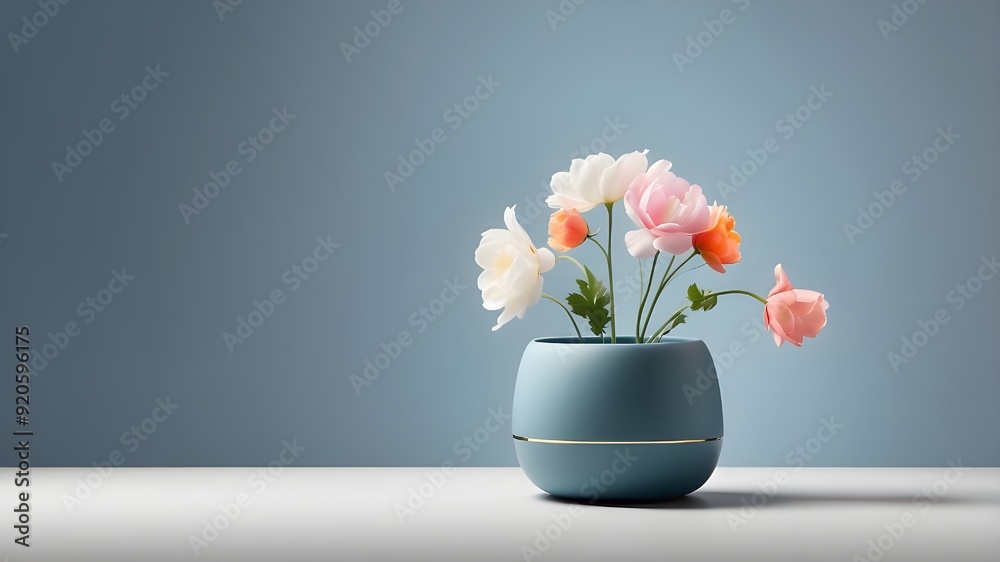 An HD Windows wallpaper features a delicate, minimalist flower container. An HD Windows wallpaper features a delicate, minimalist flower container.