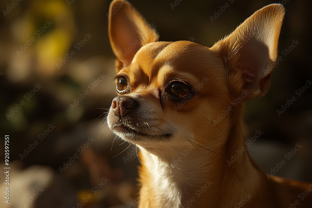 Chihuahua dog, with its characteristic small size and big personality Chihuahua dog, with its characteristic small size and big personality