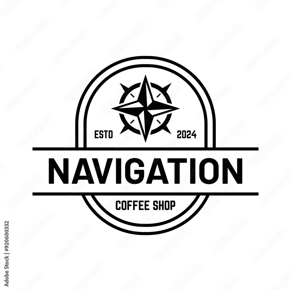 Fototapeta premium compass logo, icon, symbol design template