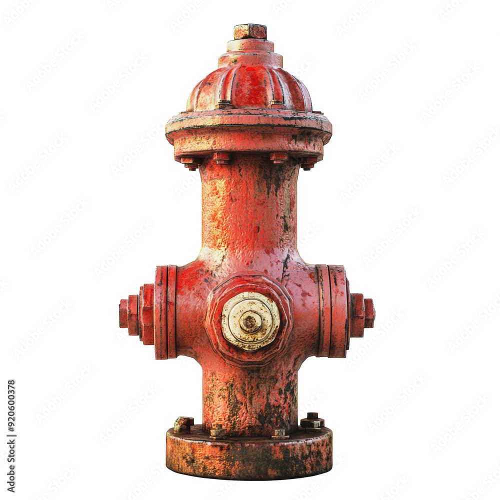 PNG Old red fire hydrant on a city street PNG Old red fire hydrant on a city street