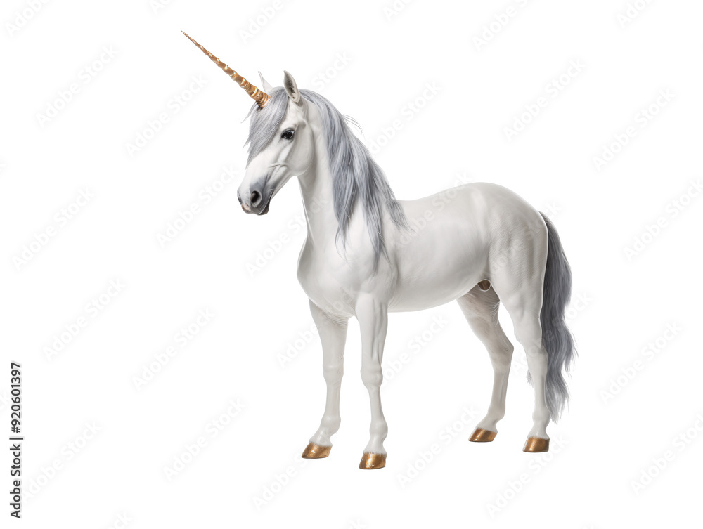 a white unicorn with a gold horn and mane a white unicorn with a gold horn and mane