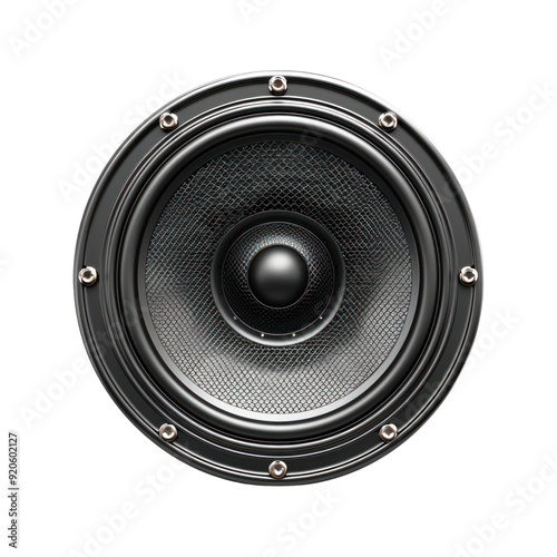 Obraz na płótnie Loudspeaker isolated white background, without shadow, single object, detailed, PNG dicut style w salonie
