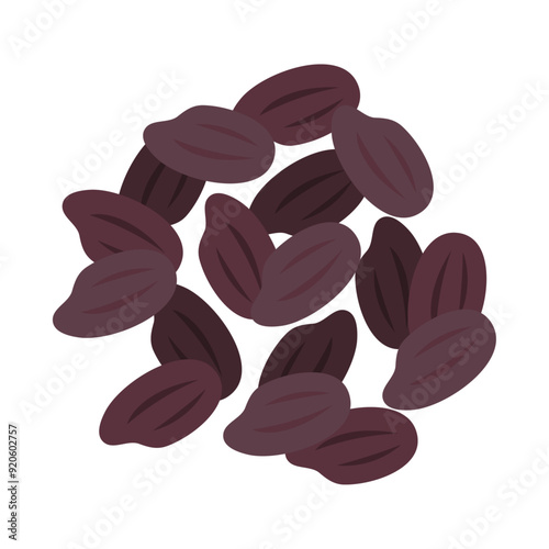 黒米。フラットなベクターイラスト。
Black rice. Flat vector illustration.