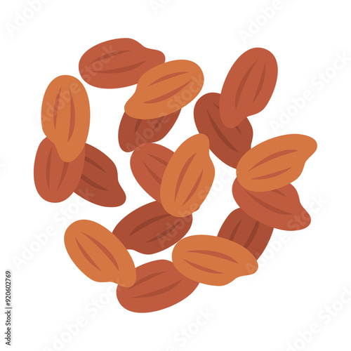 赤米。フラットなベクターイラスト。
Red rice. Flat vector illustration.