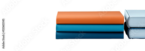 Stack of books isolated on transparent background