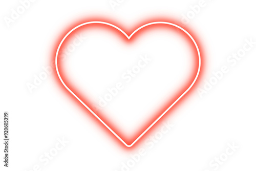 Line circle glowing sign red
