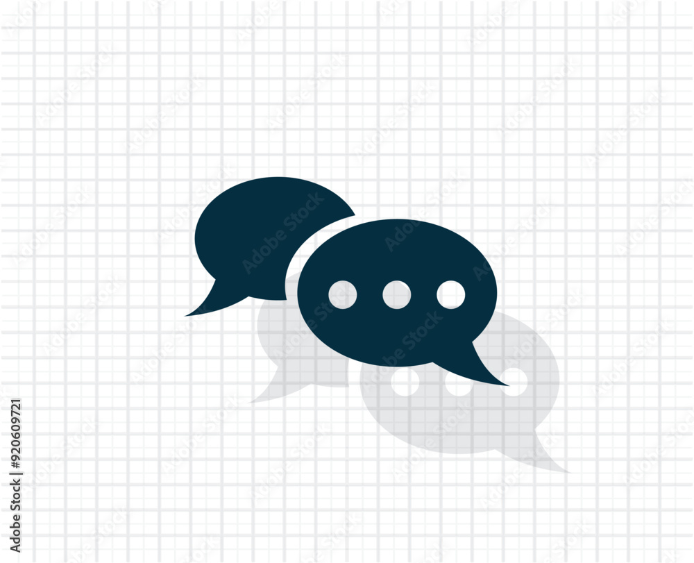 Fototapeta premium Vector icon of dark color on light checkered background