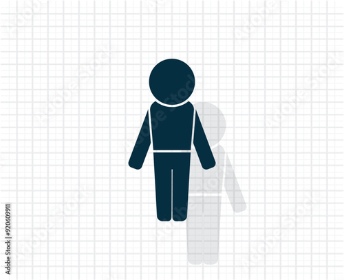 Vector icon of dark color on light checkered background
