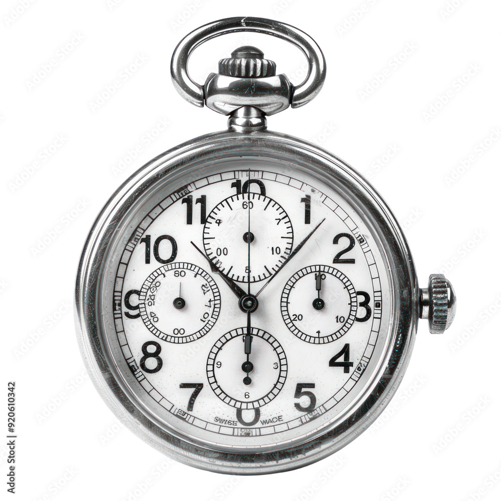 Stopwatch isolated white background, without shadow, single object, detailed, PNG dicut style Stopwatch isolated white background, without shadow, single object, detailed, PNG dicut style