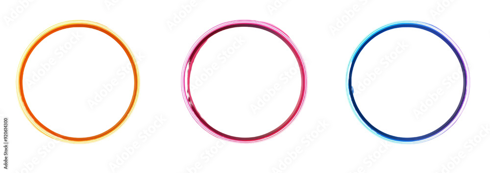Round frame isolated on transparent background