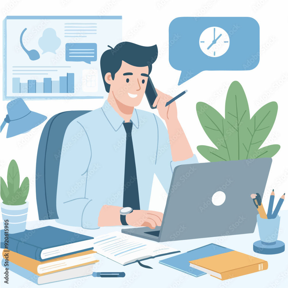 People working at the computer. Men and women with laptop - freelance, online training, email checking, webinar. Young people in the office. 