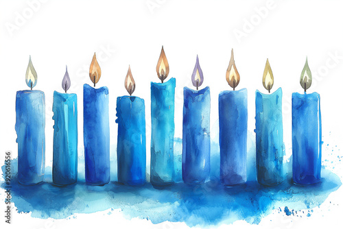 candles on a blue background,  religiosity