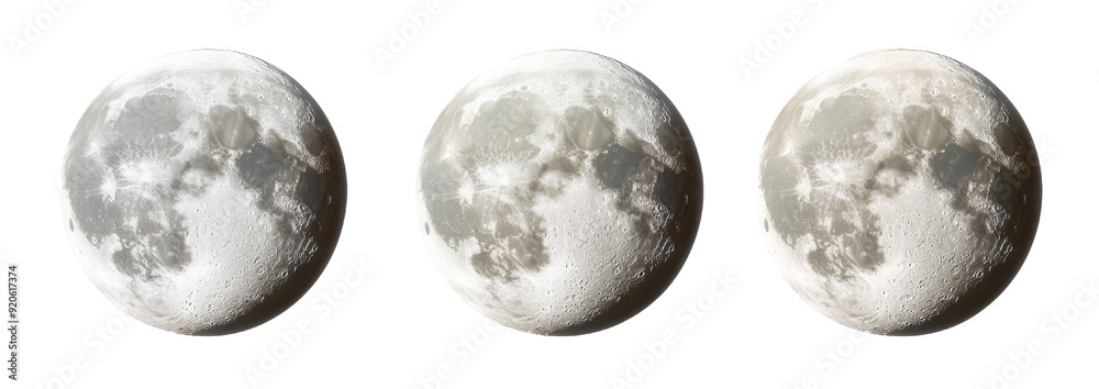 Full Moon isolated on transparent background