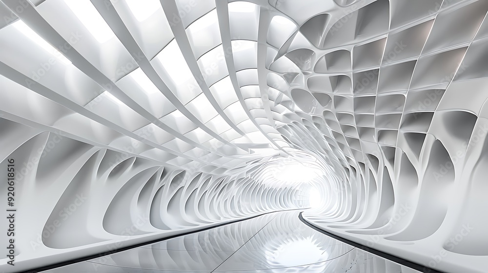 Naklejka premium Abstract background pattern of contemporary building with ceiling roof